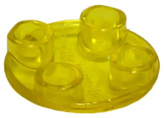 Placa Redonda 2x2 Tampa Translúcida Amarela