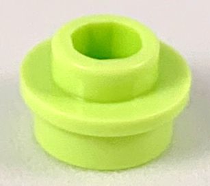 Placa  Redonda 1x1 com Pino Aberto Verde Amarelada