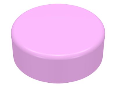 Placa Lisa Redonda 1x1 Rosa Brilhante