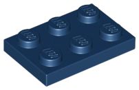 Placa 2x3 Azul Escura