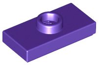 Placa Modificada 1x2 com botão Dark Purple