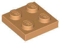 Placa 2x2 Medium Nougat