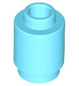 Tijolo Redondo 1x1 Aberto Medium Azure