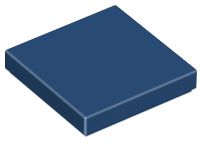Placa Lisa 2x2 Azul Escura