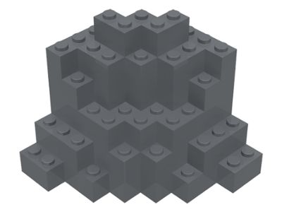 Painel Rocha 8x8x6 Cinza Escuro