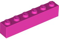 Tijolo 1x6 Rosa Escuro