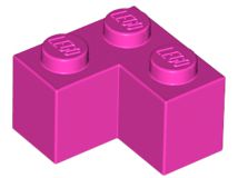 Tijolo 2x2 de canto rosa escura