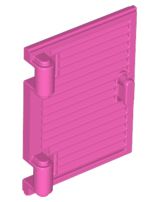 Janela 1x2x3 com dobradiças e alça Rosa Escura