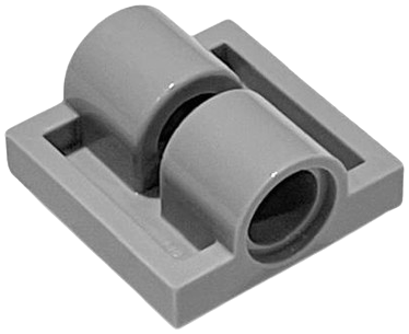 Placa Modificada 2x2 com furos para pino Cinza Clara