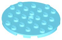 Placa redonda 6x6 azul clara (Medium Azure)