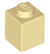 Tijolo 1x1 Bege