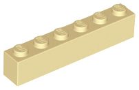Tijolo 1x6 Bege