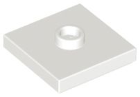 Placa Modificada 2x2 com conector no centro Branco