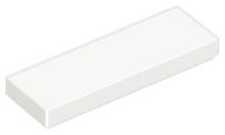 Placa Lisa 1x3 Branca