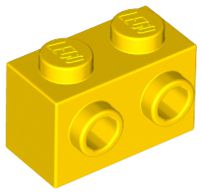 Tijolo Modificado 1x2 Amarelo