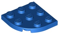 Placa de Canto Redonda 3x3 Azul