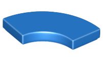 Placa Lisa Redonda de Canto 2x2 azul