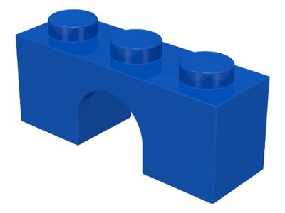 Tijolo em arco 1x3 Azul