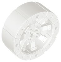 Roda Viking com 12 furos (55 mm D.) Branca