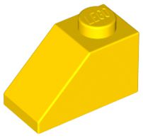 Tijolo Inclinado 45 2x1 Amarelo