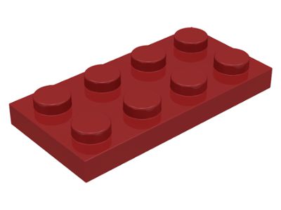 Placa 2x4 Dark Red