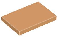 Placa Lisa 2x3 Medium Nougat
