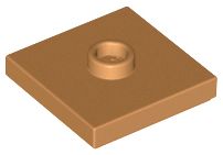 Placa Modificada 2x2 com conector no centro Medium Nougat