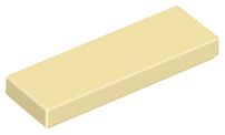 Placa Lisa 1x3 Bege