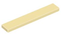 Placa Lisa 1x6 Bege
