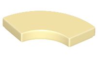 Placa Lisa Redonda de Canto 2x2 Bege