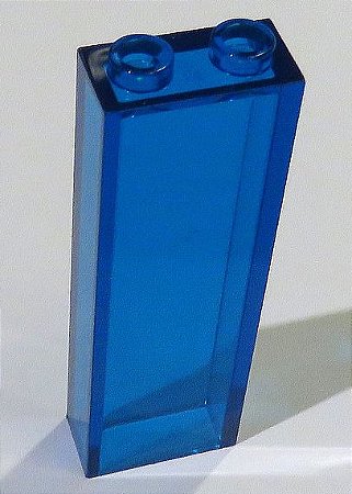 Tijolo 1x2x5 sem suportes laterais - Translúcido Azul Escuro