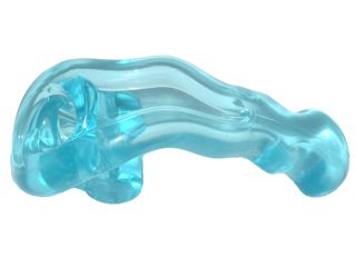 Barra de Energia Ondulada Translúcida Azul Clara