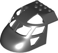 Fuselagem de aeronave frente superior curvada 6x8 preta