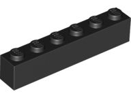 Tijolo 1x6 Preto