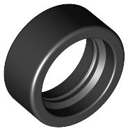 Pneu Sólido 14x6mm Preto