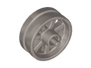 Roda 15x6mm Cinza Prateado