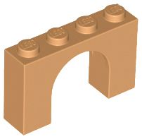 Tijolo Arco 1x4x2 Medium Nougat
