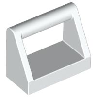 Placa modificada 1x2 com alça Branca