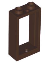 Janela 1x2x3 frente plana - Marrom Escura