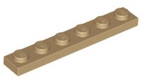 Placa 1x6 Bege Escura
