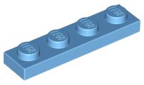 Placa 1x4 Medium Blue