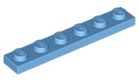 Placa 1x6 Medium Blue