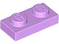 Placa 1x2 Medium Lavender