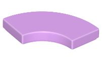 Placa Lisa Redonda de Canto 2x2 Medium Lavender