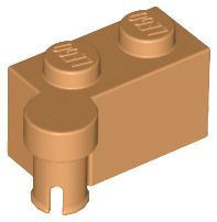 Tijolo de Dobradiça 1x4 (topo) Medium Nougat