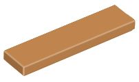 Placa Lisa 1x4 Medium Nougat