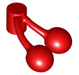 Par de Cerejas Vermelha