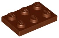 Placa 2x3 Marrom