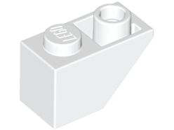 Tijolo inclinado invertido 45 2x1 Branco