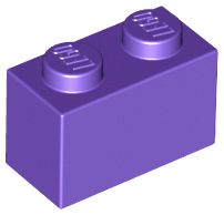 Tijolo 1x2 Roxo - Dark Purple